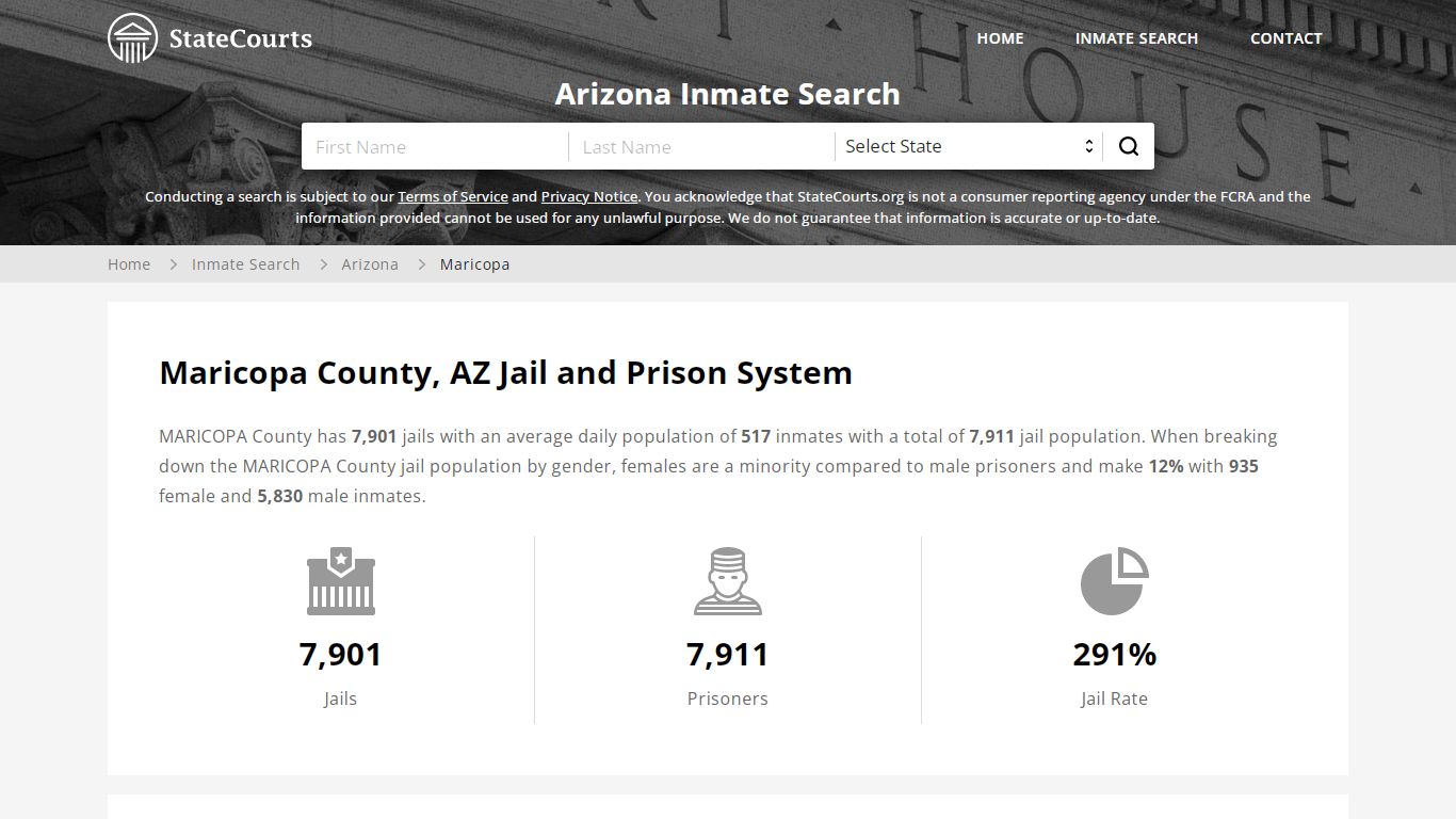 Maricopa County, AZ Inmate Search - StateCourts